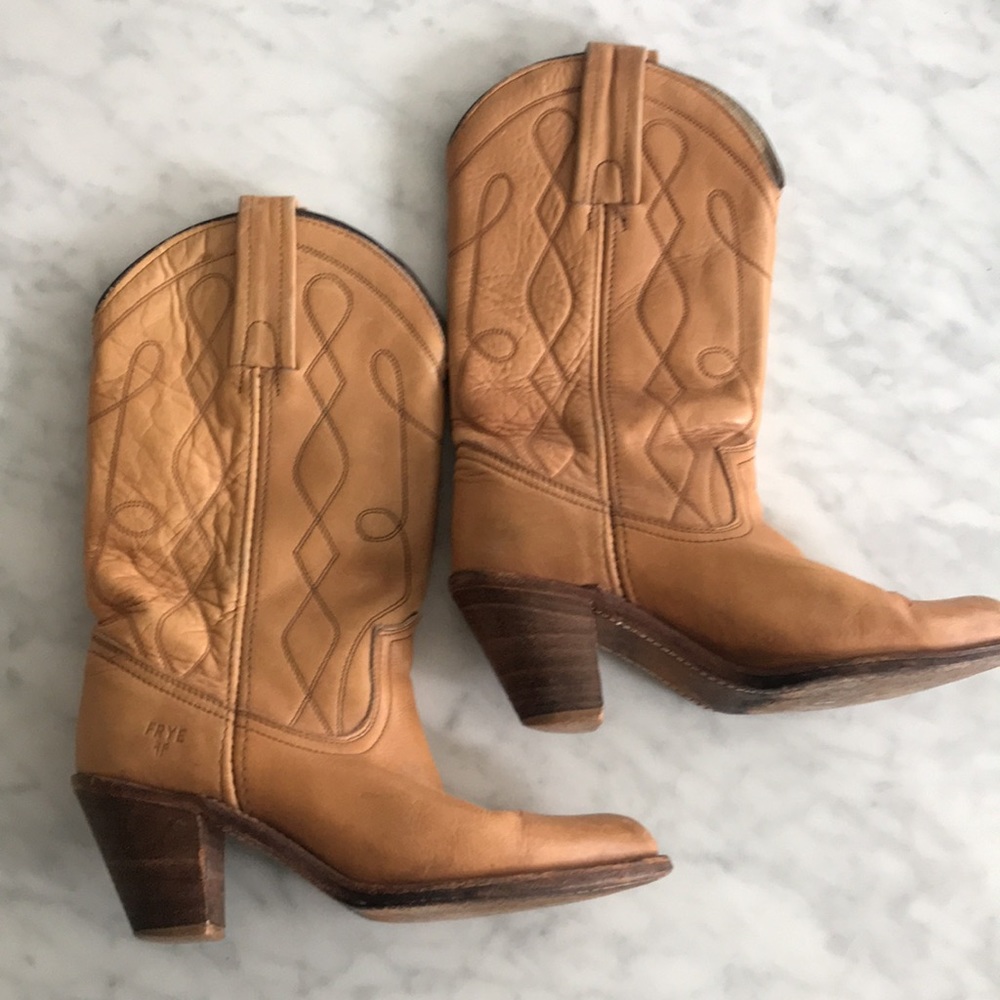 Vintage Frye Cowgirl Boots - Picture 2 of 5